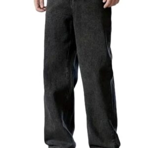 ZARNAB Straight Fit Men Dark Grey Jeans | Tailored Fit | Mid-Rise Waist | Durable Cotton Blend Fabric | Contemporary Solid Finish | All-Season Wear | Style 179