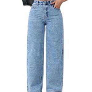 High-Waisted Wide-Leg Jeans Featuring a Relaxed fit Silhouette and Classic Denim for Versatile Casual wear