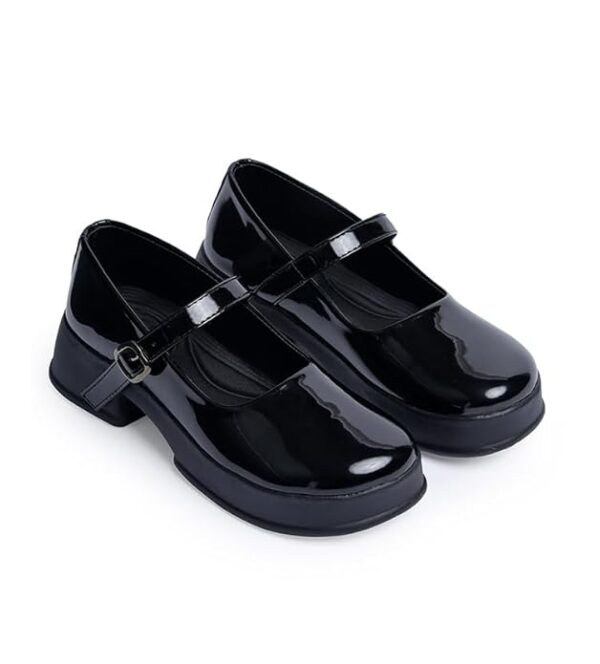 Froh Feet Women's Mary Jane Chunky Shoes Uniform Dress Shoes Round Toe Ankle Strap