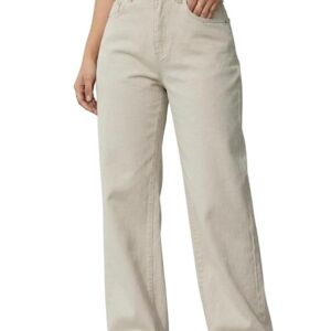 Women’s High Waisted Wide Leg Denim Jeans – Relaxed Fit Straight Loose Palazzo Pants – Casual Work Office Streetwear Trousers
