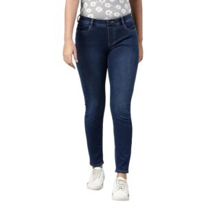 GO COLORS Soft Cotton Blend Super Stretch Denim Jeggings Full Length for Women| Breathable, Mid Rise