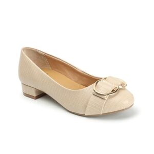 Carlton London Women's Textured Round Toe Block Heel Pumps