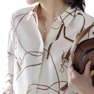 Women's Floral Printed Button Down Western Shirt with Collar Neck and Rolled-Up Long Sleeves in Relaxed Fit