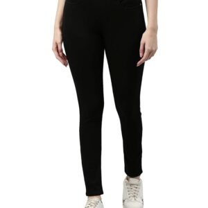 GO COLORS Soft Cotton Blend Super Stretch Jeggings Full Length for Women| Breathable, Mid Rise