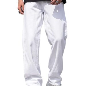 Men Loose Fit Mid Rise Grey Jeans | Ankle-Length Trendy Denim for Smart-Casual Wear | Comfortable Everyday Jeans for Men | Modern Stylish Casual Outfit