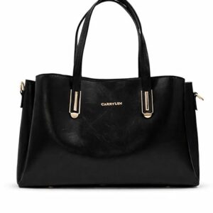 Carrylux Women’s Handbag, Crossbody Bag, Satchel, Ladies Purse, with Gold Finish Hardware & Spacious 3 Compartments