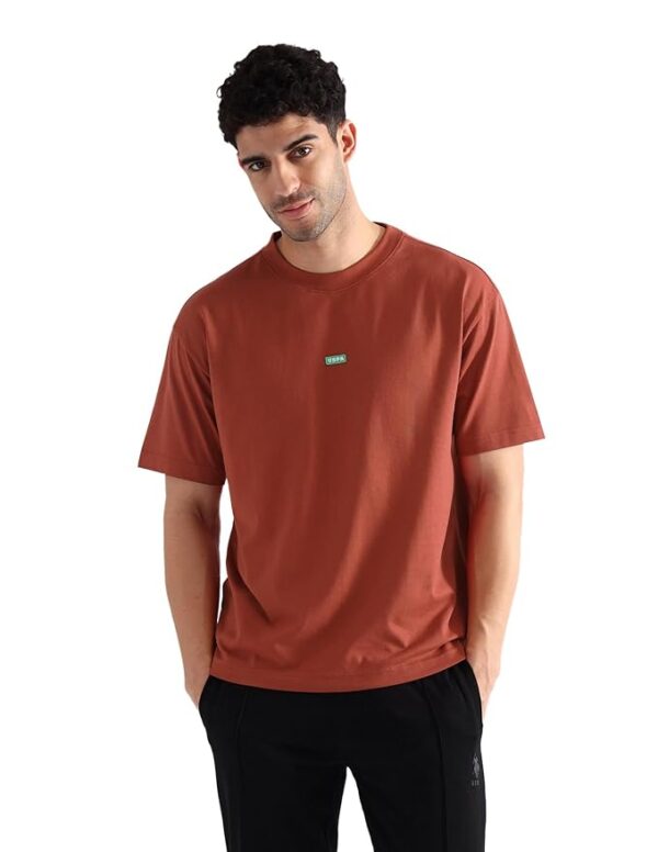U.S. Polo ASSN. Mens Oversized Fit OEE04 Pure Cotton T-Shirt