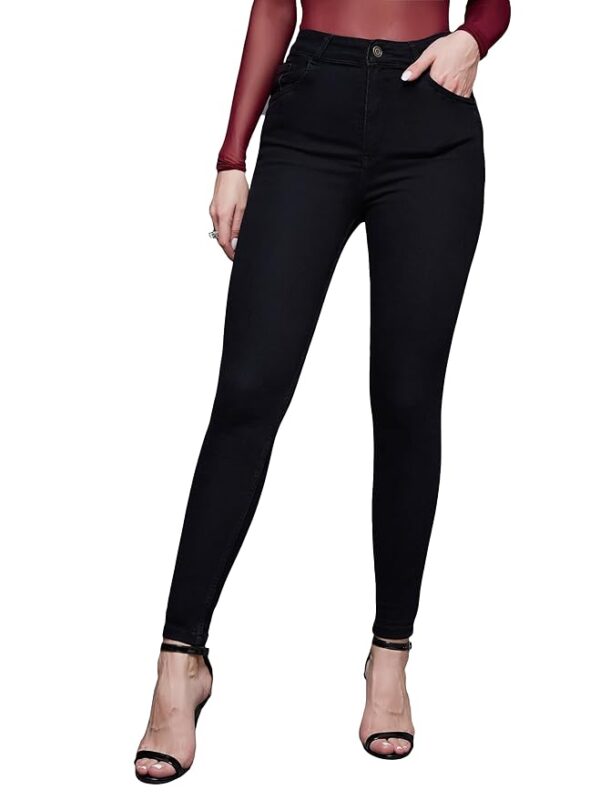Miss Chase Women's Skinny High Rise Cropped Stretchable Denim Jeans