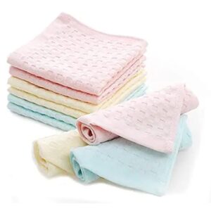 Khillayox 100% Cotton Small Size Handkerchief/Rumal/Face Towel for Kids, Women, Girls and Baby | Extra Soft And Super Absorbent Handkerchieves For Women's - Set of 6 & 12 (11" x 11") - Multicolored