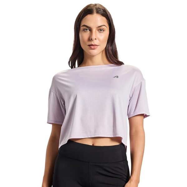 Boldfit Tshirt for Woman Relaxed fit Gym Tshirt for Women Workout Lightweight t Shirt for Woman Workout Women t Shirt Round Neck t Shirts for Ladies Gym Dress