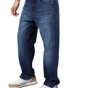 London Hills Men Jeans || Baggy Fit Jean's for Man || Loose Fit High Rise Denim || Stretchable Casual Wear Jean,s || Dance Rap Rapping Style Pant for Men || Denim Cotton Jeans (0)