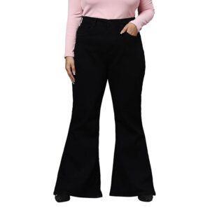 TURNING BLUE Extra Flare High Rise Stretchable Plus Size Jeans for Women