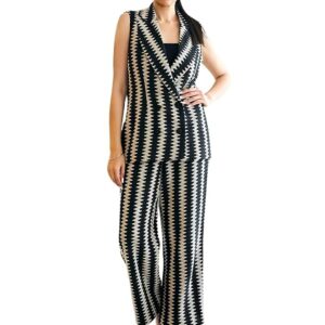 GRECIILOOKS Co Ord Set for Women | Casual Blazer Stylish | Travel Set for Women | Festive Formal Outfits | Classic Collar Sleeveless Co-Ord Set | Trendy Summer 2 Piece Suit Set