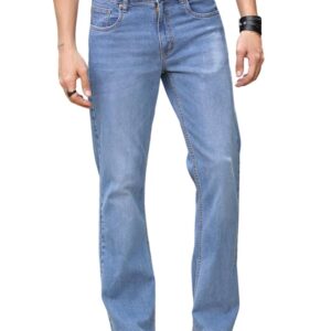 Thomas Scott Men's Bootcut Fit Mid Rise Mid-Rise Clean Look Boot Cut Jeans