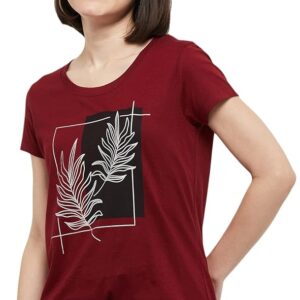 Max Women's Cotton Regular Fit Printed Round Neck T-Shirt