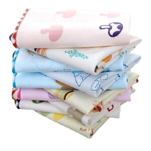 Cotton Handkerchief/Rumal/Face Towel Handkerchieves for Women's - Set of 6 (10" x 10") - Multicolored