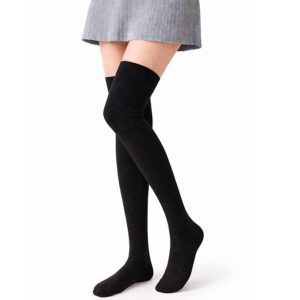 Kaththai Wool Warm Thigh High Socks for Women | Soft & Breathable Knit Thermal Leg Warmers | Versatile Multi-Way Wear, Knee-Length | Winter & Fall Essential