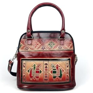 Shantiniketan Girls Sling Bag Handcrafted Traditional art Leather Sling and Handbag