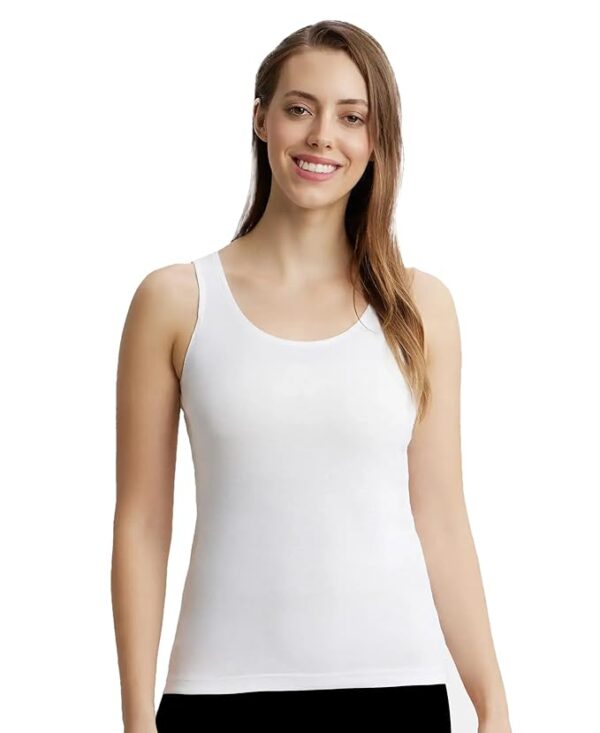 Jockey Women's 1535 Super Combed Cotton Rib Fabric Regular fit Inner Tank Top with Stay Fresh Treatment