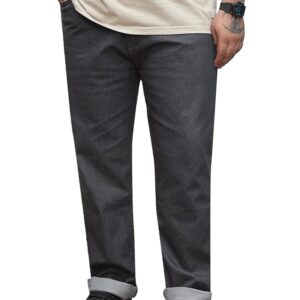 JOHN PRIDE Plus Size Men's Stretchable Mid-Rise Comfort Fit Clean Look Cotton Jeans for Men