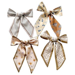 SANNIDHI® 4Pcs Scarf for Women Stylish Fashion Multifunctional Boho Head Scarf Satin Hair Accessories for Woman