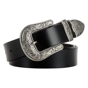 SYGA Women's PU Leather Retro Pin Buckle Waist Belt, Stylish Vintage Design, Adjustable Classic Belt for Jeans, Dresses & Casual Outfits