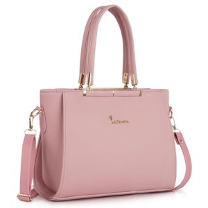 Lady Quinton structured handbag with gold-tone hardware, dual handles, and detachable strap