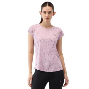 berge' Women’s Instadry Textured Sports T-Shirt | Quick-Dry Activewear Top | Dry Fit Lightweight Gym, Running, Yoga & Workout Tee