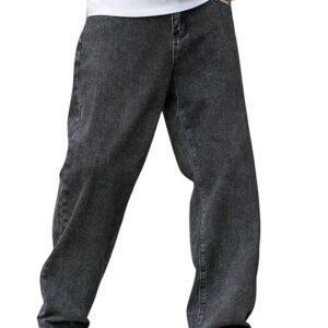 Men’s Baggy Fit Jeans – Loose Fit High-Rise Denim – Comfortable Casual Wear Jeans for Men – Trendy Street Style Denim Pants