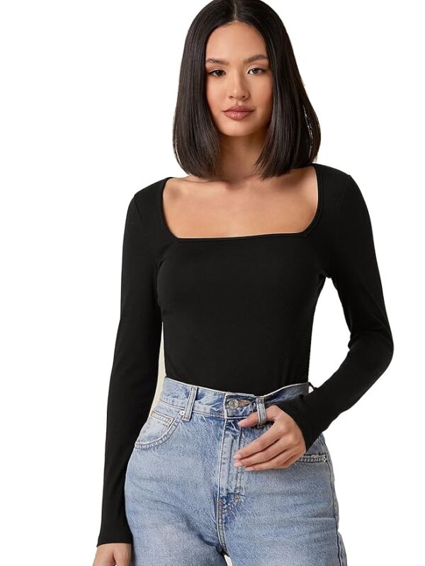 Aahwan Women's & Girl's Solid Long Sleeve Polyester Slim Fit Top