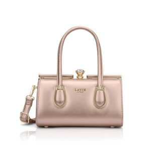 Lavie Luxe Women's Dazzle Frame Satchel Bag | Satchel Handbag for Work | Ladies Purse | Stylish Shoulder Bag | Gift for Women