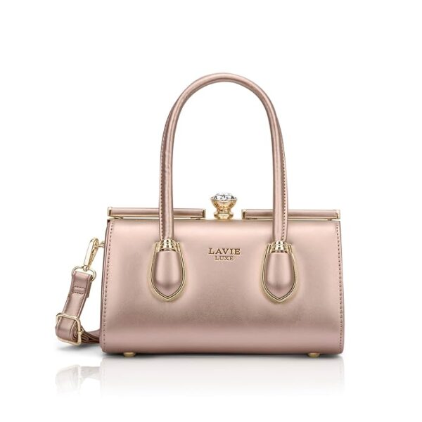 Lavie Luxe Women's Dazzle Frame Satchel Bag | Satchel Handbag for Work | Ladies Purse | Stylish Shoulder Bag | Gift for Women