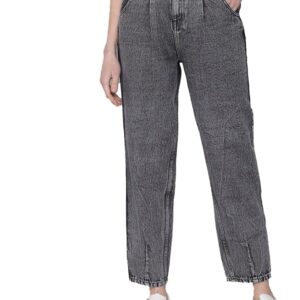 KOTTY Women's High Rise Cotton Lycra Blend Ankle Length Slim fit Jeans