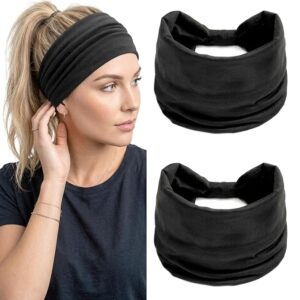 2Pcs Head Band for Women, Hair Bands for Workout Sessions, Practice Running Activities, Hairband for Bandanas for Women Headband, Hair Management Sweat Protection During Physical