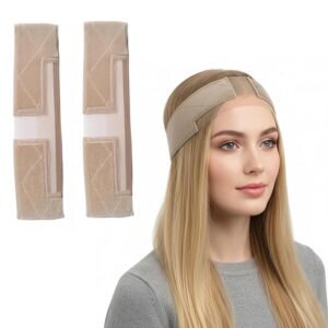 2 Pieces Makeup Hair Band, Women Beauty Accessories Headband for Face Wash and Wig Wearers, Secure Attachment Head Set for Active Lifestyle and Skincare Routines