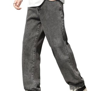 URBAN POCKETS Jeans for Men | Denim Jeans | Relaxed Fit | Baggy Style | Wide Leg | Streetwear | Casual Wear | Everyday Comfort (U-20-21)