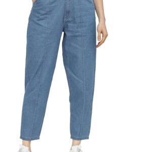 Tokyo Talkies Women's Tapered Fit Cropped Jeans| Mid-Rise| Jeans Pant