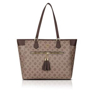 Lavie Signature Women's Knoxville Monogram Tote Laptop Bag | Tote Laptop Bag for Work | Ladies Purse | Stylish Shoulder Bag | Gift for Women
