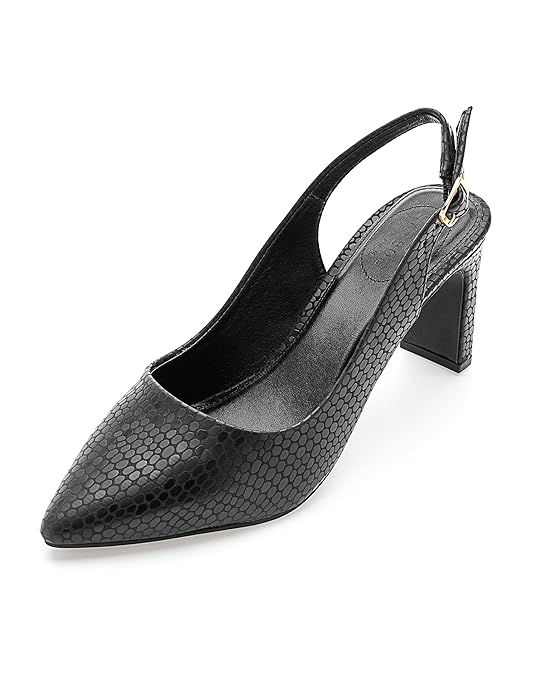 Symbol Premium Women's 'Desk to Dinner' Slingback Pumps (Ortholite Insole|Stylish Heels)