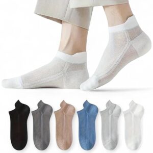 Sockscarving Feel The Comfort 6 Pair Pure Cotton Premium No Show Ankle Socks, Pack of 6, Mesh Breathable Cotton, Assorted Pastel For Women Stretchable Free Size Anti Odur Sweat Free