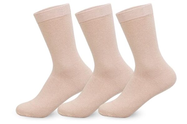 Supersox Formal Crew Length Socks for Women | Combed Cotton | Breathable, Anti-Odour & Moisture Absorbent | Soft & Comfortable Office Wear | Pack of 3