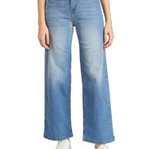 Amazon Brand - Symbol Women Wide Leg Jeans (High Rise | Full Length) (Available in Plus Sizes)