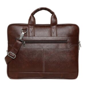 Bagneeds® 14 Inch Laptop Office Bag for Men & Women | Premium Synthetic Leather Business Briefcase | Padded Compartment | Adjustable Shoulder Strap