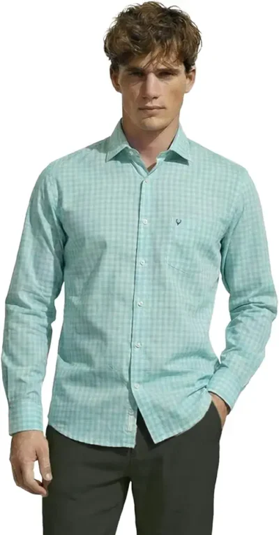 Allen Solly Men’s Check Formal Shirt | Classic Fit, Polished Look, Ideal for Office & Meetings