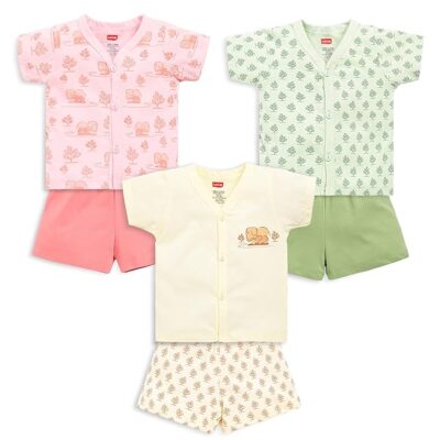 LuvLap Baby Boys & Girls H/S Jhabla CoSet